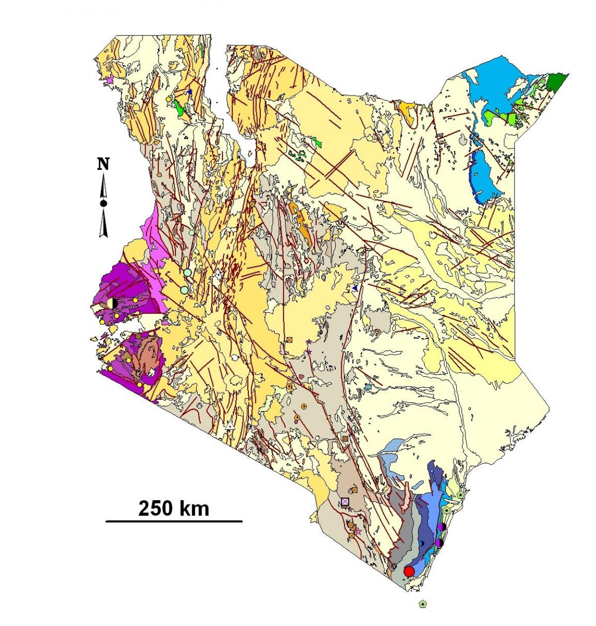 kartta geological map of Kenya
