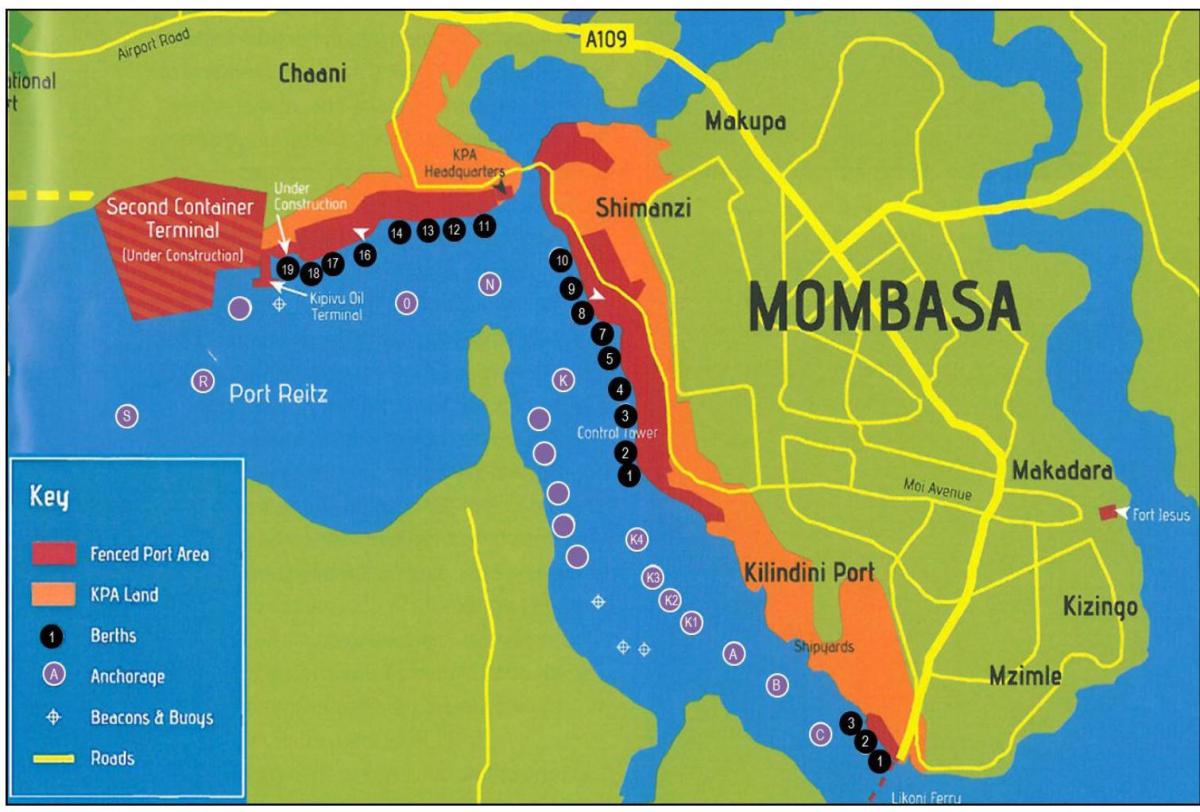 kartta mombasa Kenia