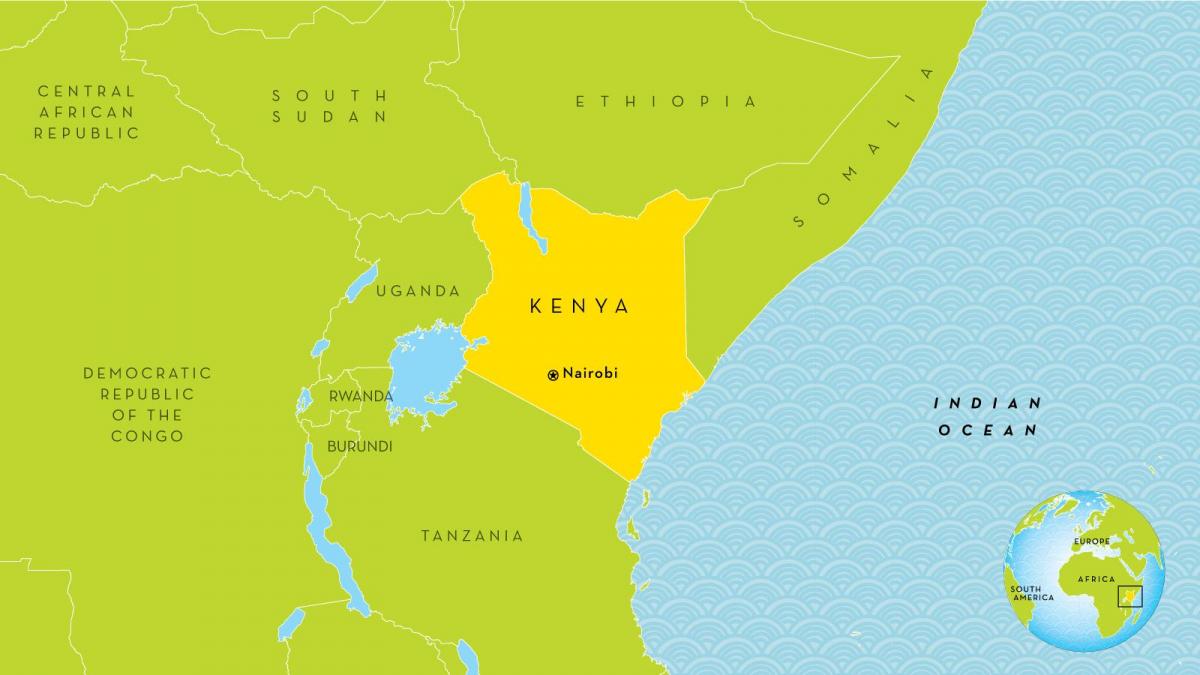 nairobi Kenian kartta