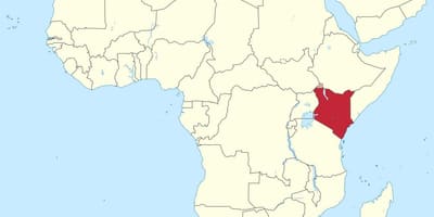 Kartta-afrikassa Kenian kanssa esiin
