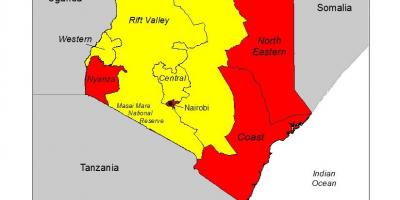 Kartta Kenian malaria