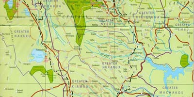 Kartta keski-Kenia