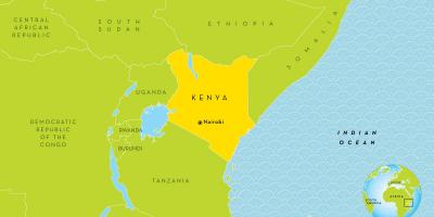 Nairobi Kenian kartta